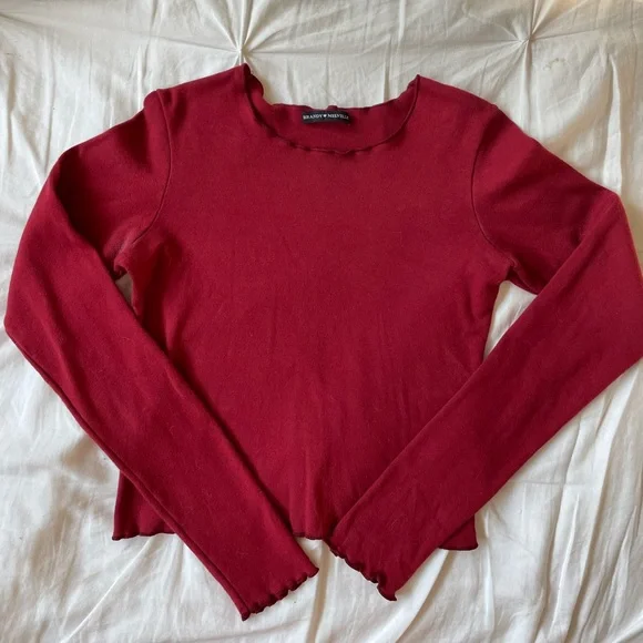 Brandy Melville burgundy long sleeve One size